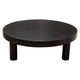 Reny Cocktail Coffee Table | 42’’ Round Black Acacia Wood Top | Iron Legs BM338807