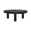 Reny Cocktail Coffee Table | 42’’ Round Black Acacia Wood Top | Iron Legs BM338807