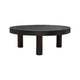 Reny Cocktail Coffee Table | 42’’ Round Black Acacia Wood Top | Iron Legs BM338807