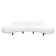 Ikka 2pc Modular Curved Chaise Set | White Faux Shearling | Black Wood Base BM338808