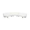 Ikka 3pc Curved Modular Sofa | White Faux Shearling | Black Wood Base BM338809