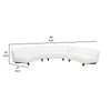 Ikka 3pc Curved Modular Sofa | White Faux Shearling | Black Wood Base BM338809