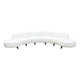 Ikka 3pc Modular Curved Sofa w Chaise | White Faux Shearling | Black Wood BM338810
