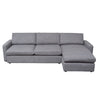 Arcy 2pc Sectional Sofa w Reversible Chaise | 3 Accent Pillows | Gray BM338811