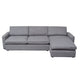 Arcy 2pc Sectional Sofa w Reversible Chaise | 3 Accent Pillows | Gray BM338811