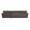 Arcy 2pc Sectional Sofa w Reversible Chaise | 3 Accent Pillows | Gray BM338811