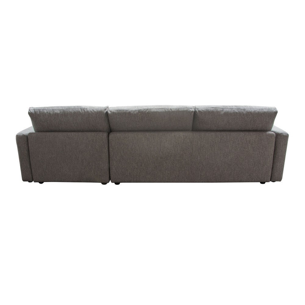 Arcy 2pc Sectional Sofa w Reversible Chaise | 3 Accent Pillows | Gray BM338811