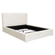 Zea Queen Size Bed w Low Profile Headboard | Ivory Boucle Upholstery BM338815