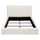 Zea Queen Size Bed w Low Profile Headboard | Ivory Boucle Upholstery BM338815