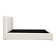 Zea Queen Size Bed w Low Profile Headboard | Ivory Boucle Upholstery BM338815