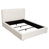 Zea Queen Size Bed w Low Profile Headboard | Ivory Boucle Upholstery BM338815