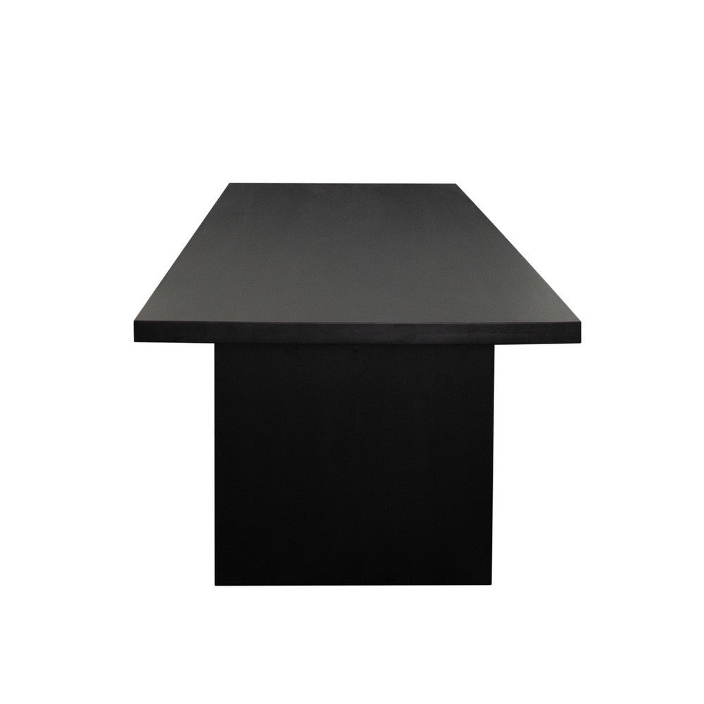 Somy Dining Table | Wide Panel Legs | Classic Black Mango Wood | 110’’ BM338833