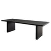 Somy Dining Table | Wide Panel Legs | Classic Black Mango Wood | 110’’ BM338833