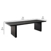 Somy Dining Table | Wide Panel Legs | Classic Black Mango Wood | 110’’ BM338833