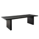 Somy Dining Table | Wide Panel Legs | Classic Black Mango Wood | 110’’ BM338833