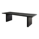 Somy Dining Table | Wide Panel Legs | Classic Black Mango Wood | 80"