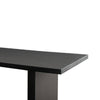 Somy Dining Table | Wide Panel Legs | Classic Black Mango Wood | 80’’ BM338834
