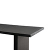 Somy Dining Table | Wide Panel Legs | Classic Black Mango Wood | 80"