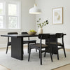 Somy Dining Table | Wide Panel Legs | Classic Black Mango Wood | 80"