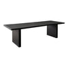 Somy Dining Table | Wide Panel Legs | Classic Black Mango Wood | 80"