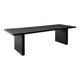 Somy Dining Table | Wide Panel Legs | Classic Black Mango Wood | 80"