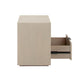 Somy Nightstand with Drawer and Shelf | Light Natural Gray Mango Wood BM338835
