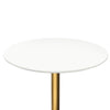 Rely Dining Table | 36’’ Round White Lacquer Top | Gold Metal Base BM338837
