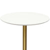 Rely Bar Height Table | 36’’ Round White Lacquer Top | Gold Base BM338838
