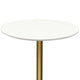 Rely Bar Height Table | 36’’ Round White Lacquer Top | Gold Base BM338838