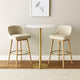 Rely Bar Height Table | 36" Round White Lacquer Top | Gold Base