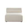 Zey Modular Armless Chair with Low Back | Ivory Sherpa Fabric BM338839