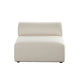 Zey Modular Armless Chair with Low Back | Ivory Sherpa Fabric BM338839