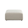 Zey Modular Ottoman | 37" Square | Ivory Sherpa Fabric