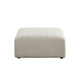 Zey Modular Ottoman | 37" Square | Ivory Sherpa Fabric