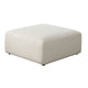 Zey Modular Ottoman | 37" Square | Ivory Sherpa Fabric