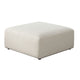 Zey Modular Ottoman | 37" Square | Ivory Sherpa Fabric