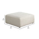 Zey Modular Ottoman | 37" Square | Ivory Sherpa Fabric