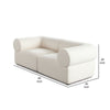 Zey 2pc Modular Corner Chair Set | Low Profile Back | Ivory Sherpa 80’’ BM338841
