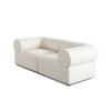 Zey 2pc Modular Corner Chair Set | Low Profile Back | Ivory Sherpa 80"