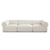 Zey 3pc Modular Sofa Set | Low Profile Back | Ivory Sherpa 120’’ BM338842