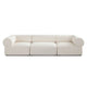 Zey 3pc Modular Sofa Set | Low Profile Back | Ivory Sherpa 120’’ BM338842