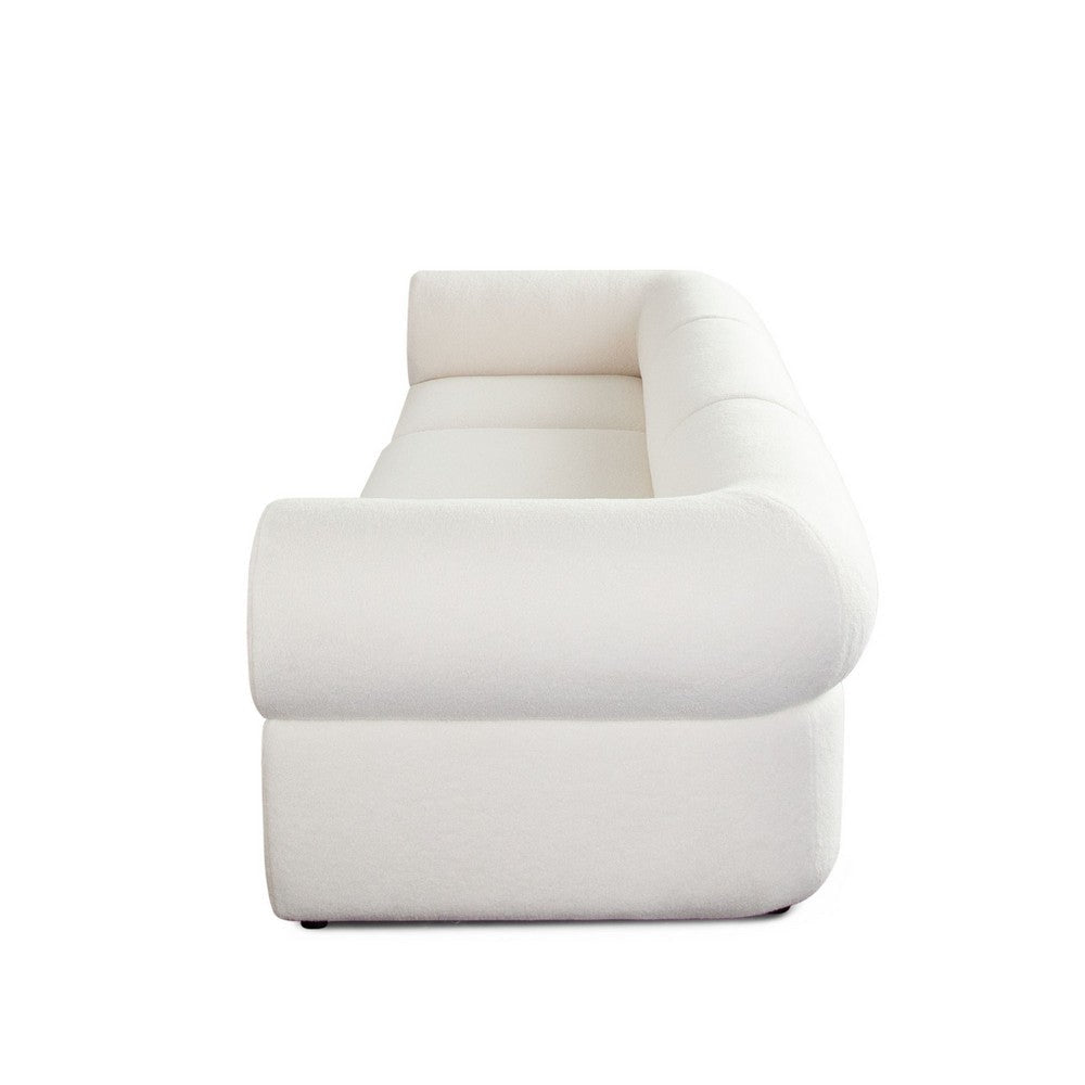 Zey 3pc Modular Sofa Set | Low Profile Back | Ivory Sherpa 120’’ BM338842