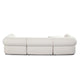 Zey 4pc Modular Sectional Sofa w/ Reversible Chaise Ottoman Set | Ivory Sherpa BM338843