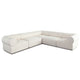 Zey 5pc Modular Corner L Sectional Sofa | Ivory Sherpa Fabric | 120’’ BM338844