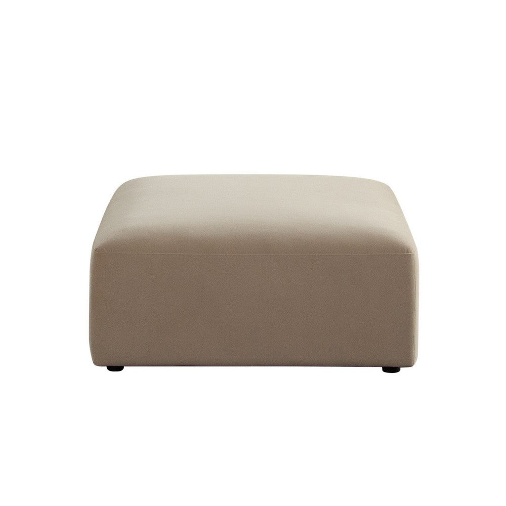 Zey Modular Ottoman | 37’’ Square | Light Camel Brown Velvet BM338846