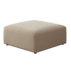 Zey Modular Ottoman | 37’’ Square | Light Camel Brown Velvet BM338846
