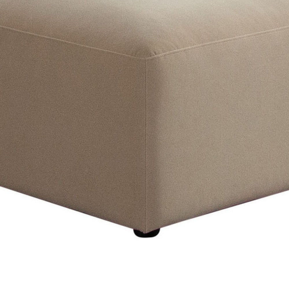 Zey Modular Ottoman | 37’’ Square | Light Camel Brown Velvet BM338846