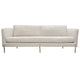 Meny Modern Sofa | Light Cream Textured Fabric | 92’’ Gold Metal BM338856