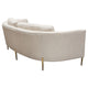 Meny Modern Sofa | Light Cream Textured Fabric | 92’’ Gold Metal BM338856