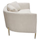 Meny Modern Sofa | Light Cream Textured Fabric | 92’’ Gold Metal BM338856
